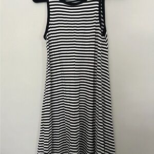 Old Navy Black and White Striped Sleeveless Dress size small